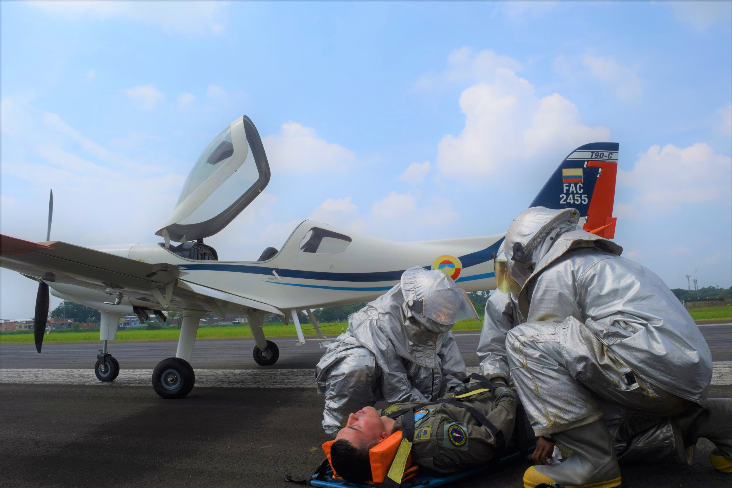 Con simulacro de accidente aéreo se fortalecen capacidades en la Base Aérea “Marco Fidel Suárez” 