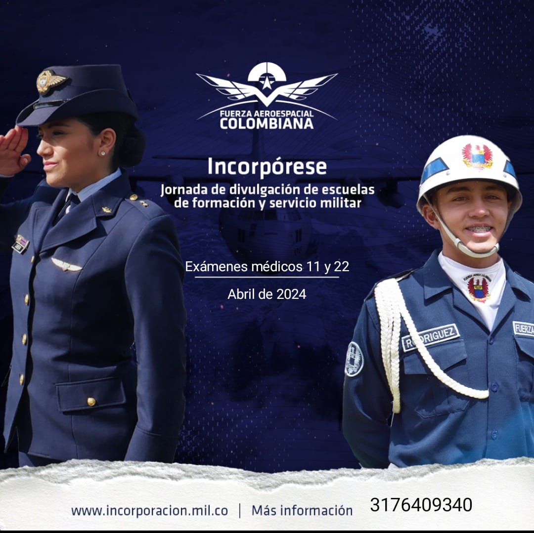 Invitación para todos los jóvenes del suroccidente del país a prestar el Servicio Militar con su Fuerza Aérea Colombiana