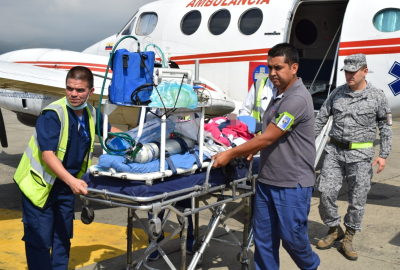 Base Aérea Marco Fidel Suárez se convirtió en puente aéreo para trasladar a un menor en estado critico de salud
