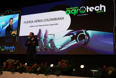 Fuerza Aérea Colombiana presentó sus capacidades espaciales en Agrotech 2024
