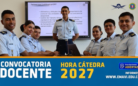 EMAVI abre convocatoria para la vinculación de docentes hora cátedra 2027