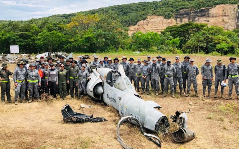Curso de Seguridad Operacional No. 39 realizó ejercicio de campo  en investigación de accidentes aéreos en CACOM No. 4