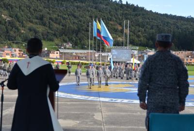 Ceremonia de conmemoración del 95 Aniversario  de la Especialidad de Seguridad y Defensa de Bases en la ESUFA